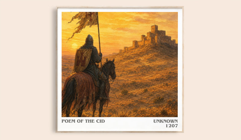 Poem of the Cid Literary Art Print by Unknown (Square style)