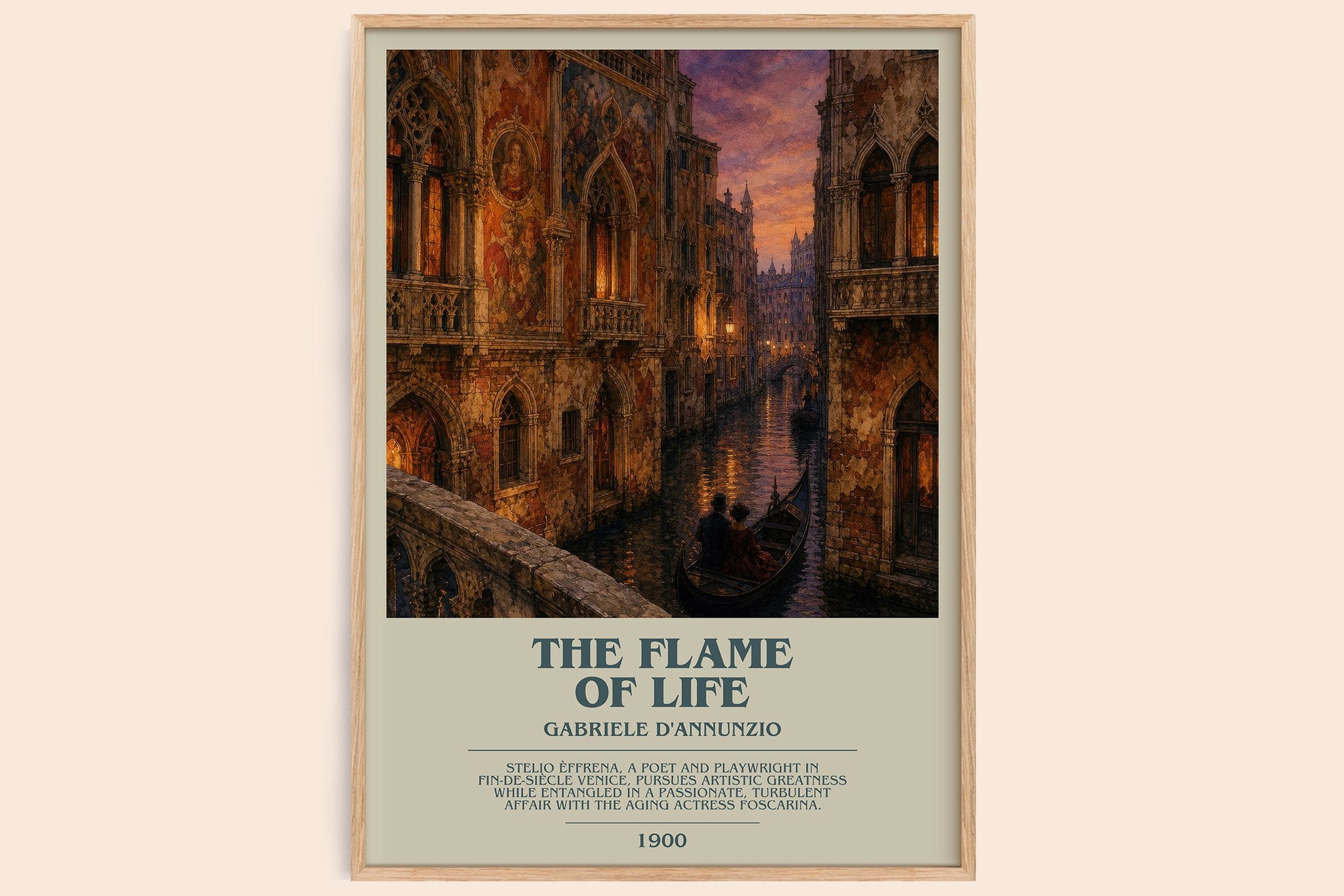 The Flame Of Life Bookish Wall Art by Gabriele D'Annunzio