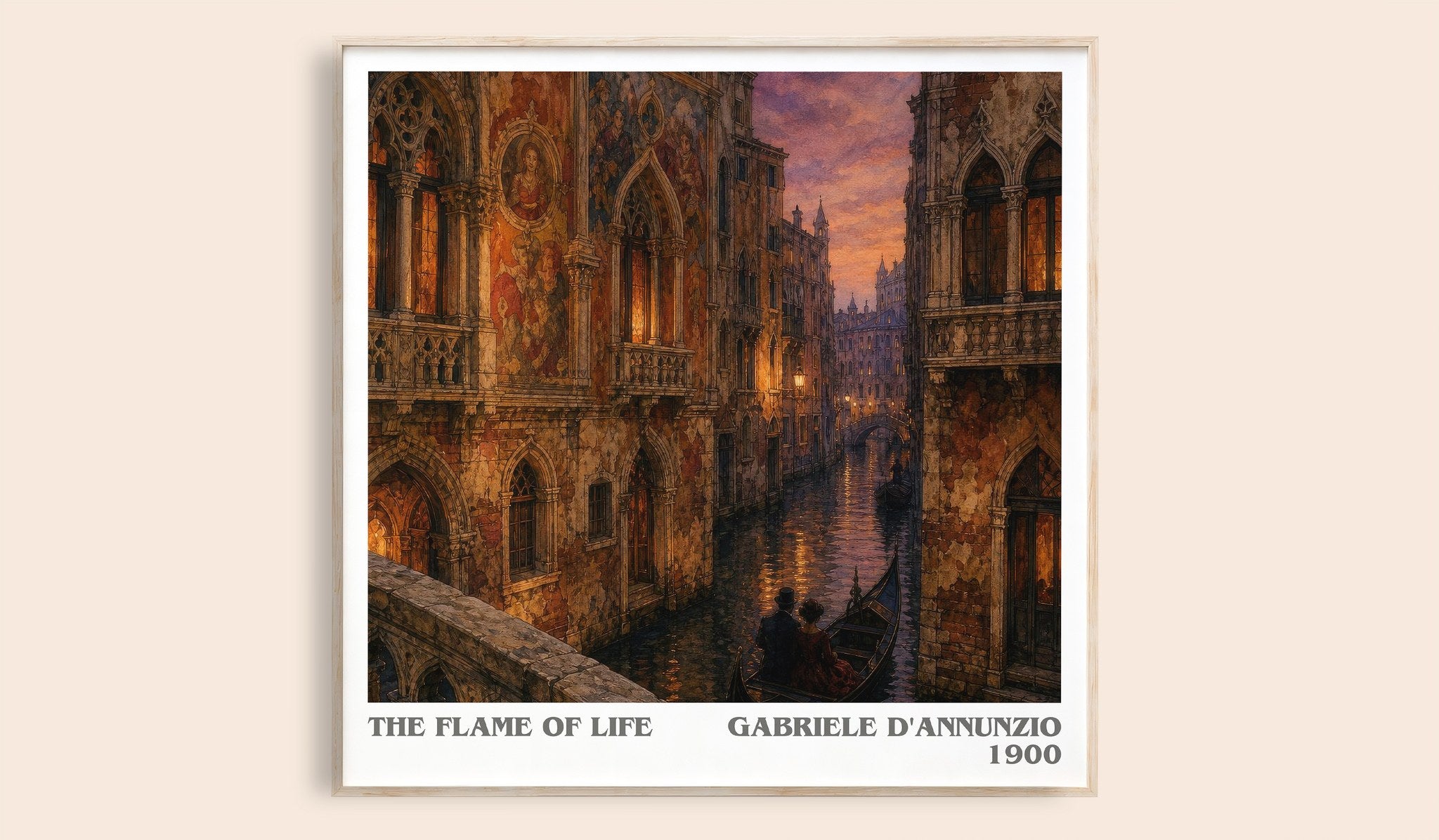 The Flame Of Life Literary Art Print by Gabriele D'Annunzio