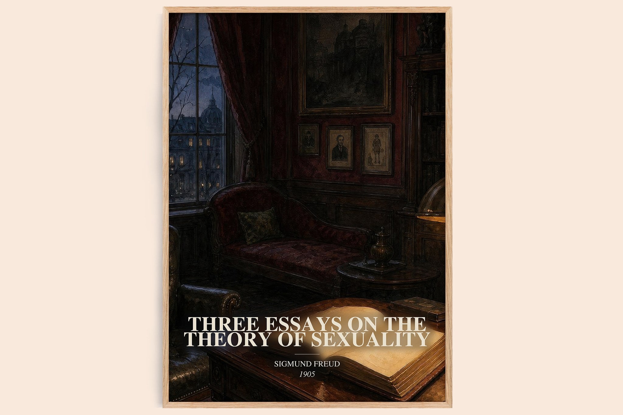 Three Essays on the Theory of Sexuality Book Watercolour Illustration by Sigmund Freud
