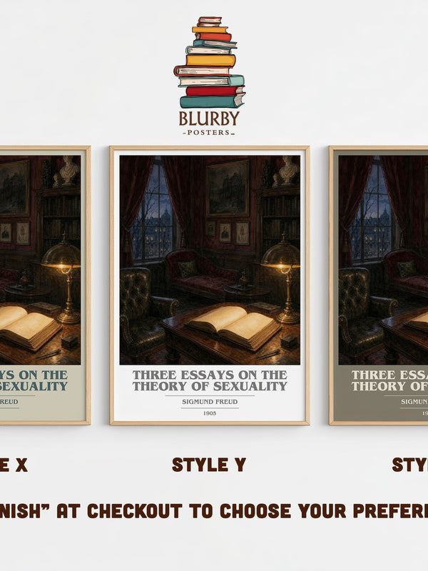 Three Essays on the Theory of Sexuality book cover print in frame leaning in hallway – non fiction wall art