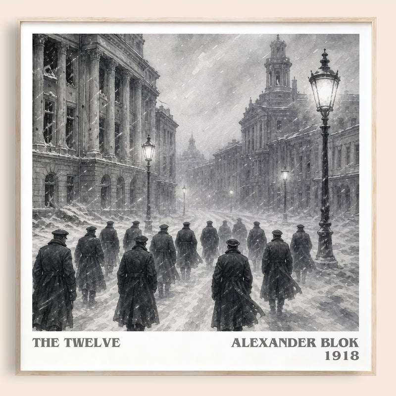 The Twelve literary book poster by Alexander Blok – framed literary art print