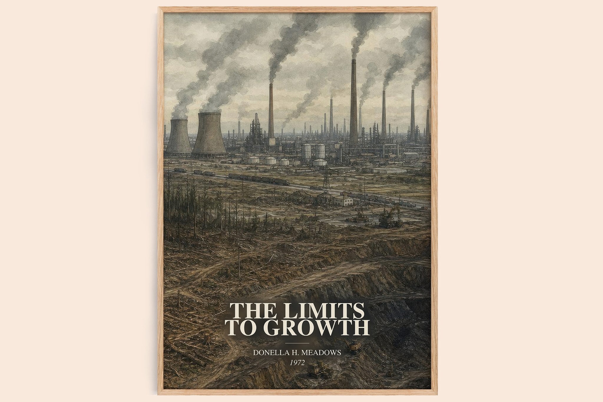 Limits To Growth Book Watercolour Illustration by Donella H. Meadows