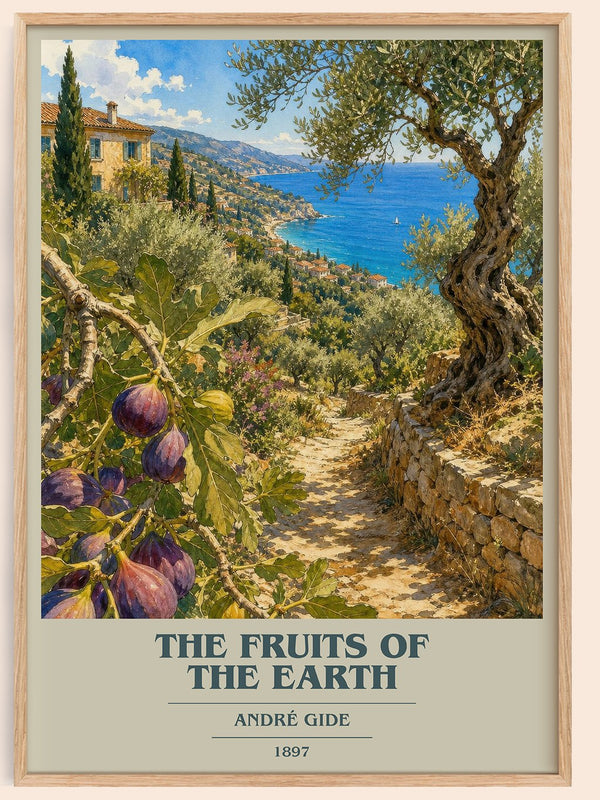 The Fruits of the Earth book cover book poster by André Gide – framed literary art print