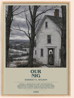 Our Nig Bookish Wall Art by Harriet E. Wilson – framed poster