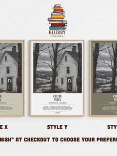 Our Nig Bookish Wall Art by Harriet E. Wilson – Style X, Y and Z side by side – choose your finish