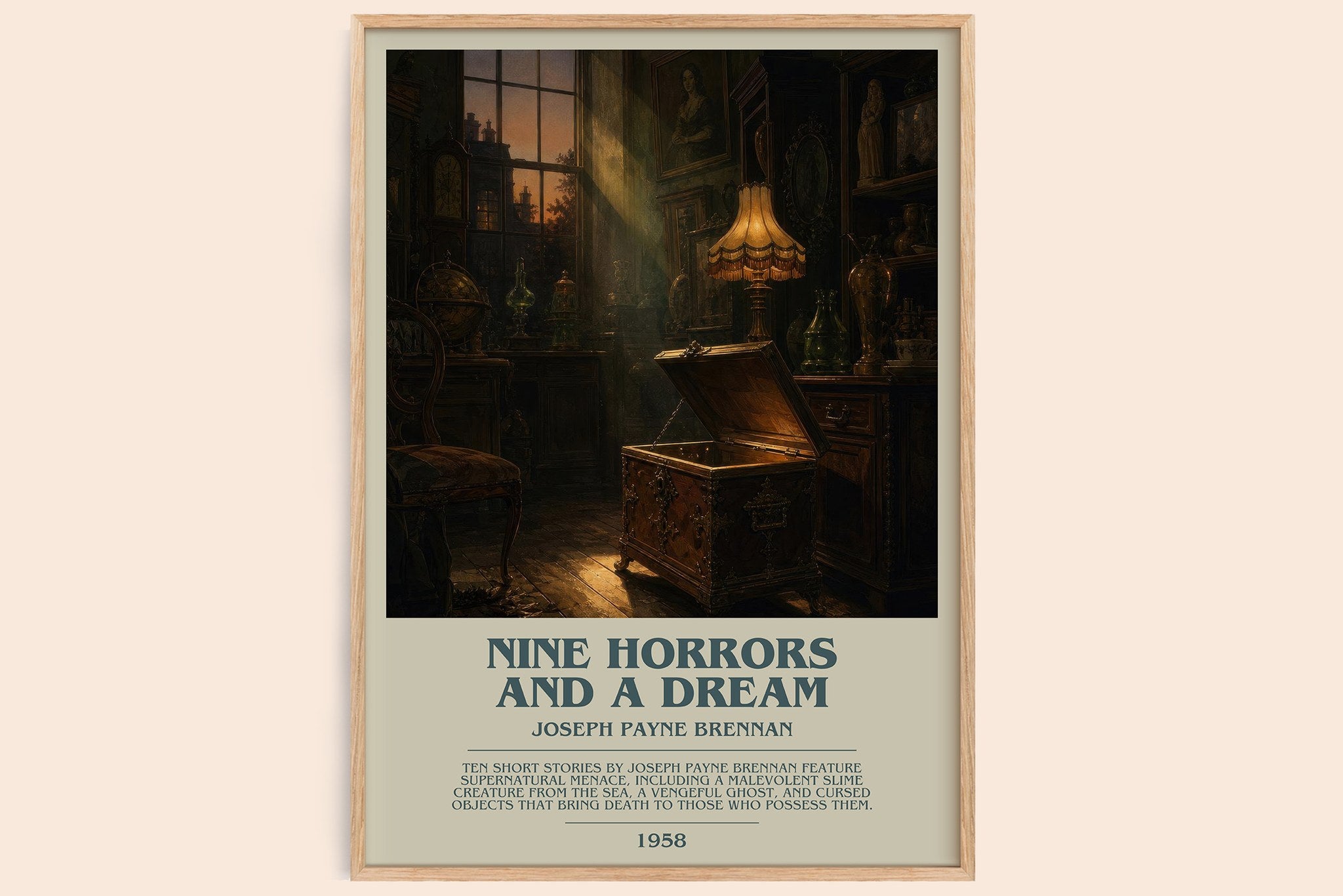 Nine Horrors And A Dream Bookish Wall Art by Joseph Payne Brennan