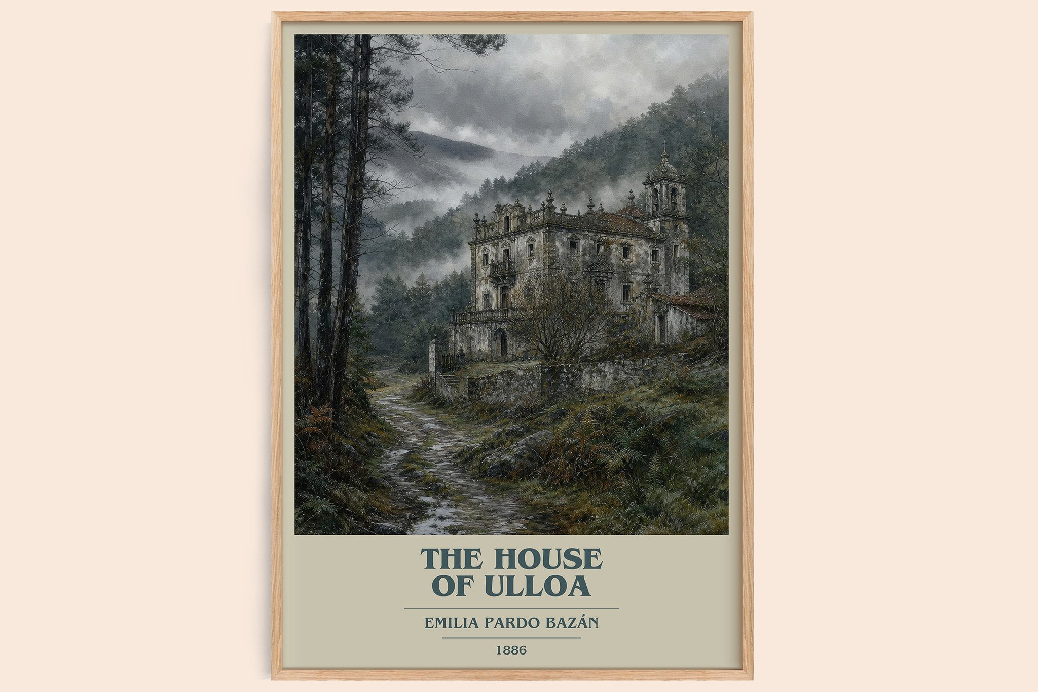 The House of Ulloa Book Cover Poster by Emilia Pardo Bazán