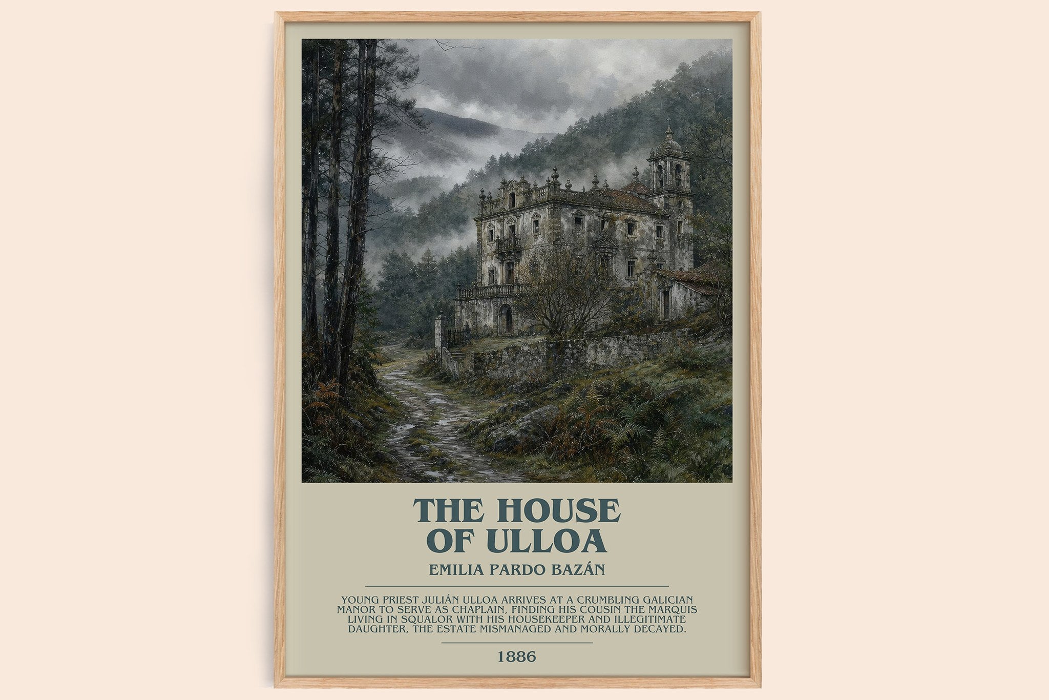The House of Ulloa Bookish Wall Art by Emilia Pardo Bazán