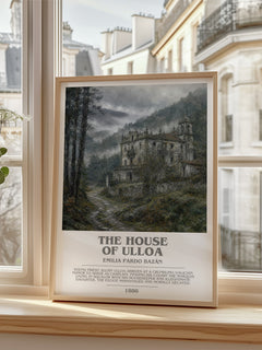 The House of Ulloa Bookish Wall Art by Emilia Pardo Bazán – framed print by a bright window