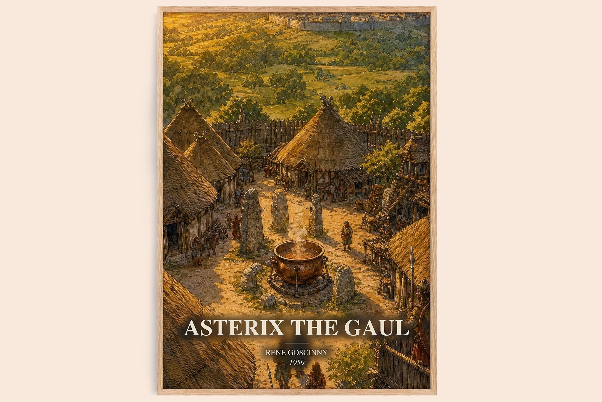 Asterix the Gaul Book Watercolour Illustration by Rene Goscinny