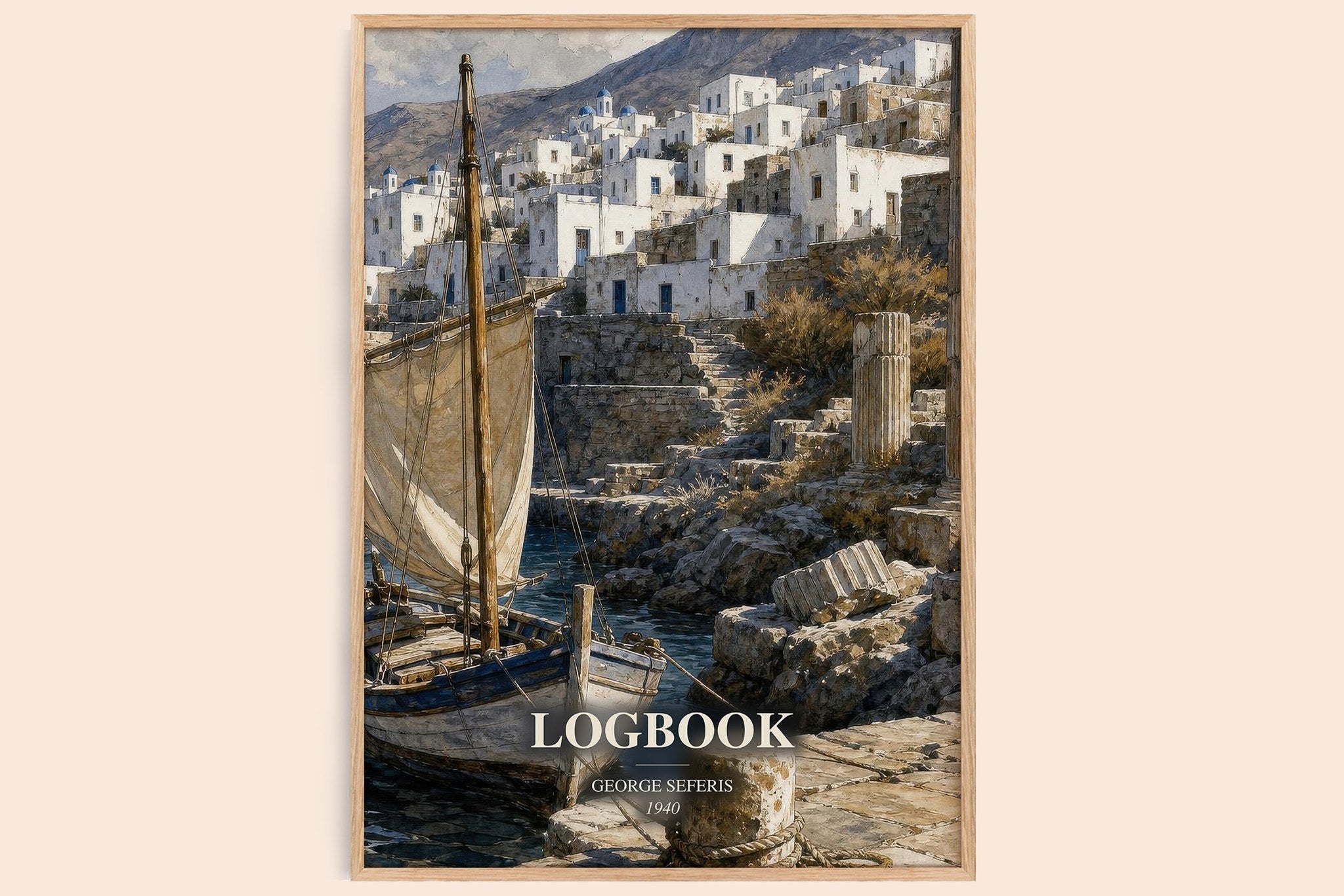 Logbook Book Watercolour Illustration by George Seferis