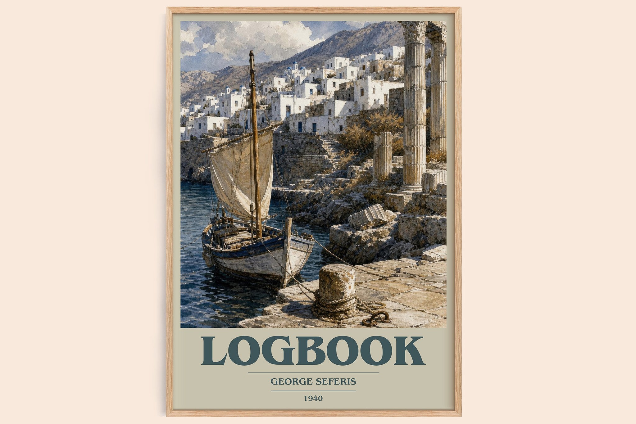 Logbook Book Cover Poster by George Seferis
