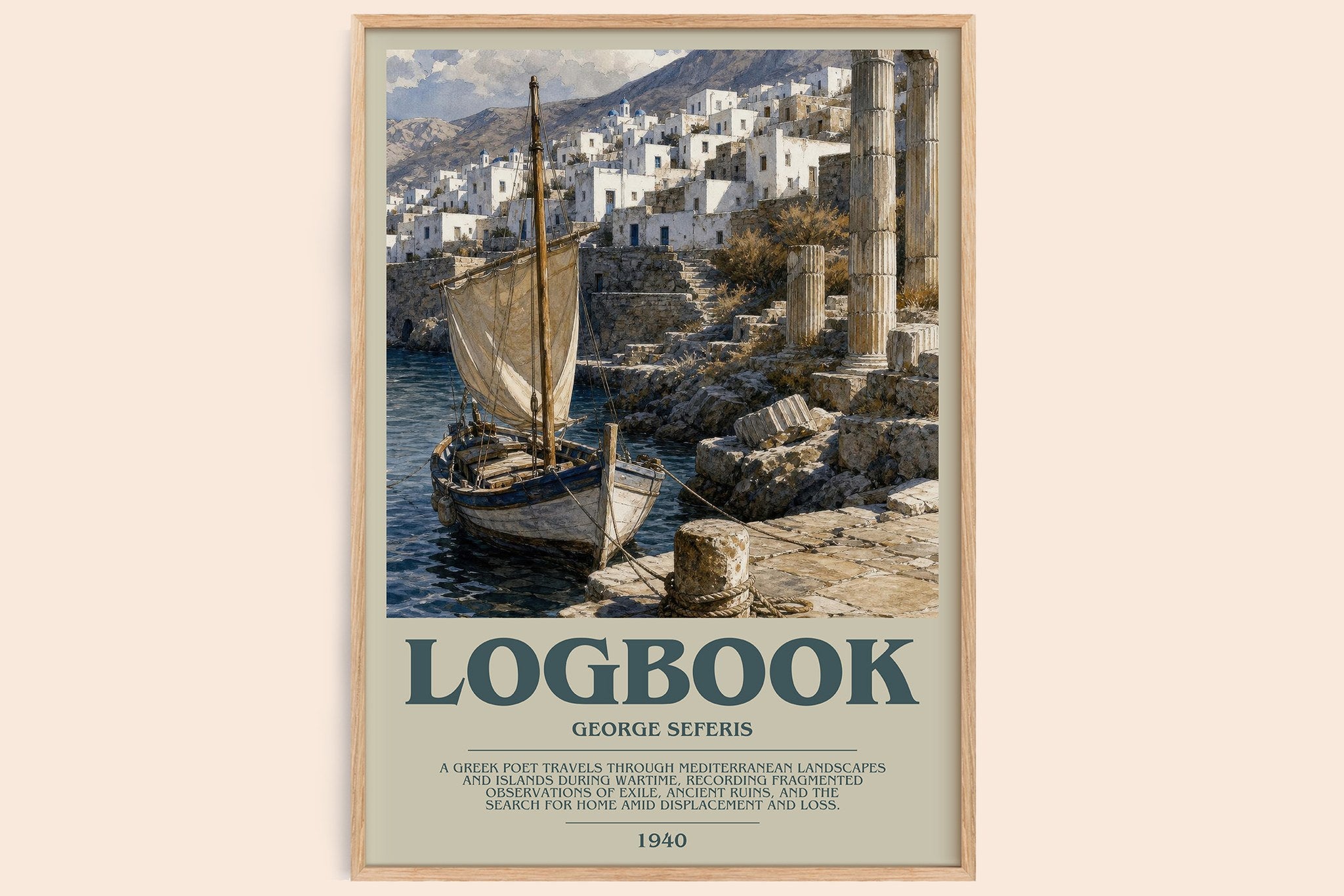 Logbook Bookish Wall Art by George Seferis