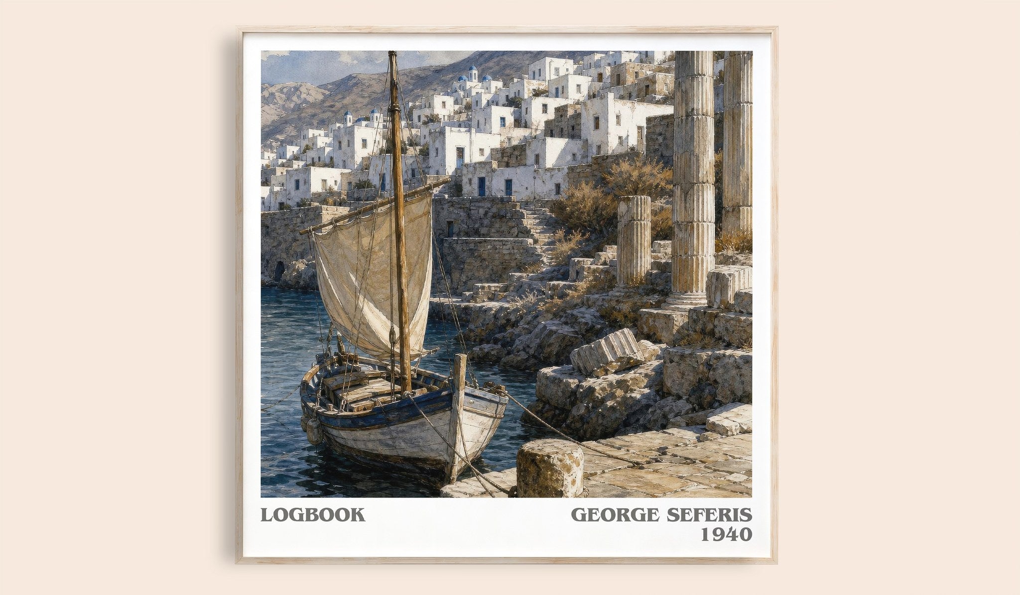 Logbook Literary Art Print by George Seferis