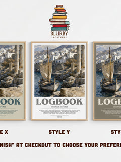 Logbook Bookish Wall Art by George Seferis – Style X, Y and Z side by side – choose your finish