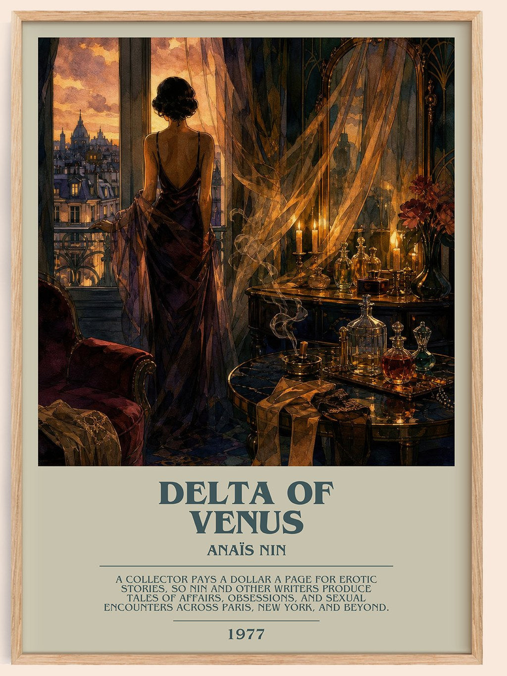 Delta of Venus Bookish Wall Art by Anaïs Nin – framed poster
