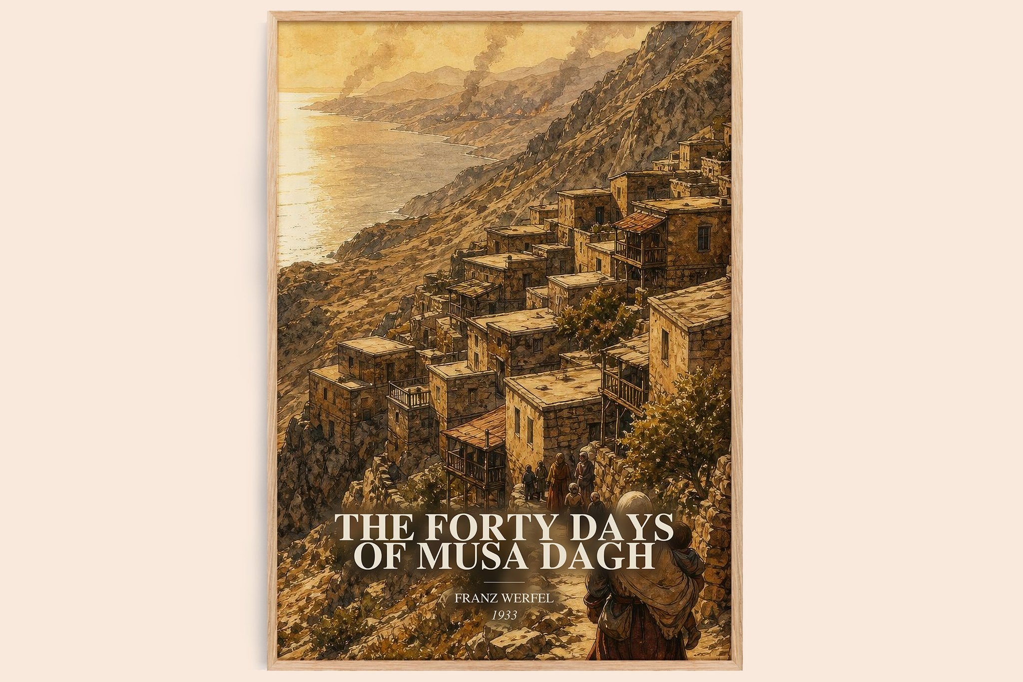 Forty Days Of Musa Dagh Book Watercolour Illustration by Franz Werfel