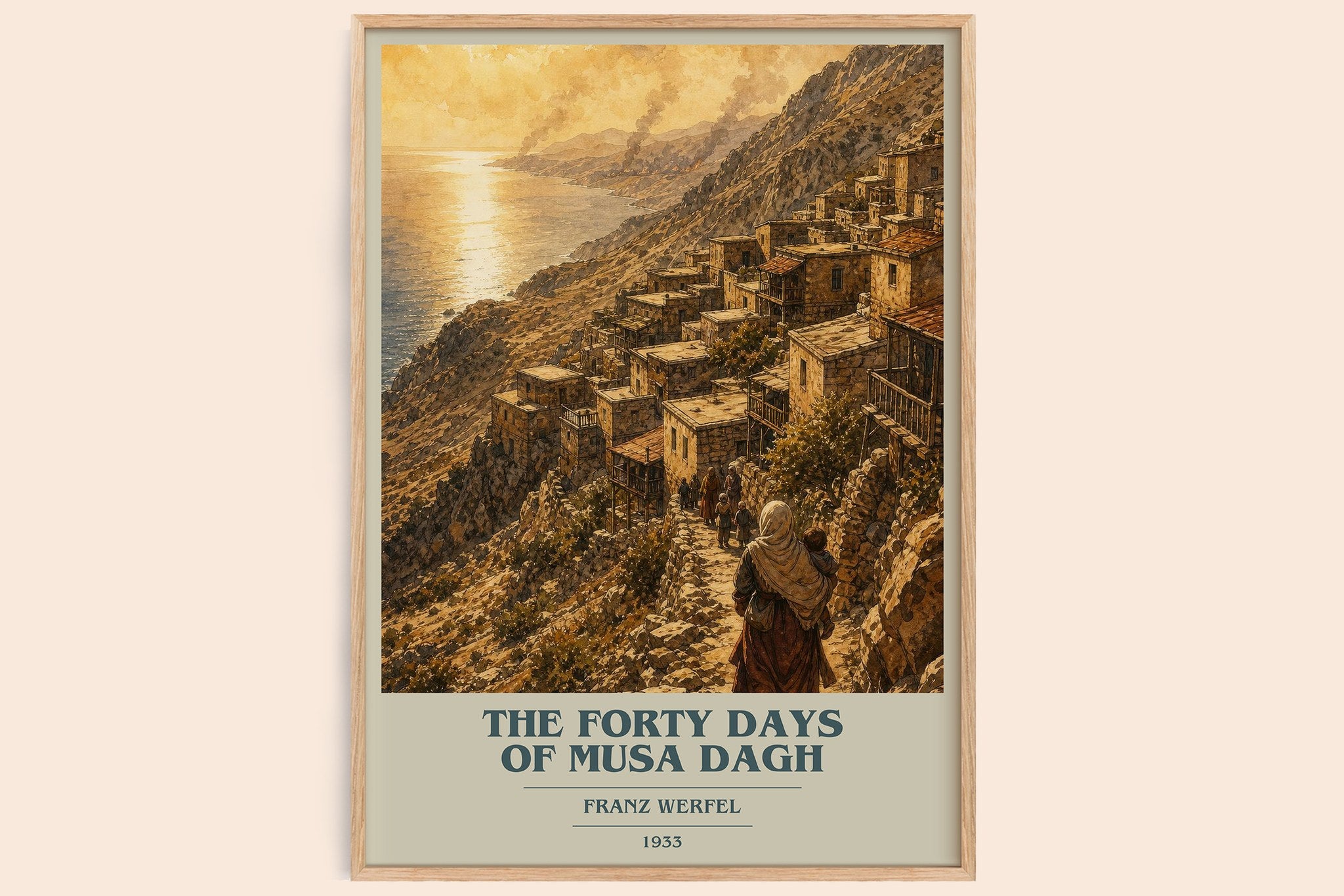 The Forty Days Of Musa Dagh Book Cover Poster by Franz Werfel