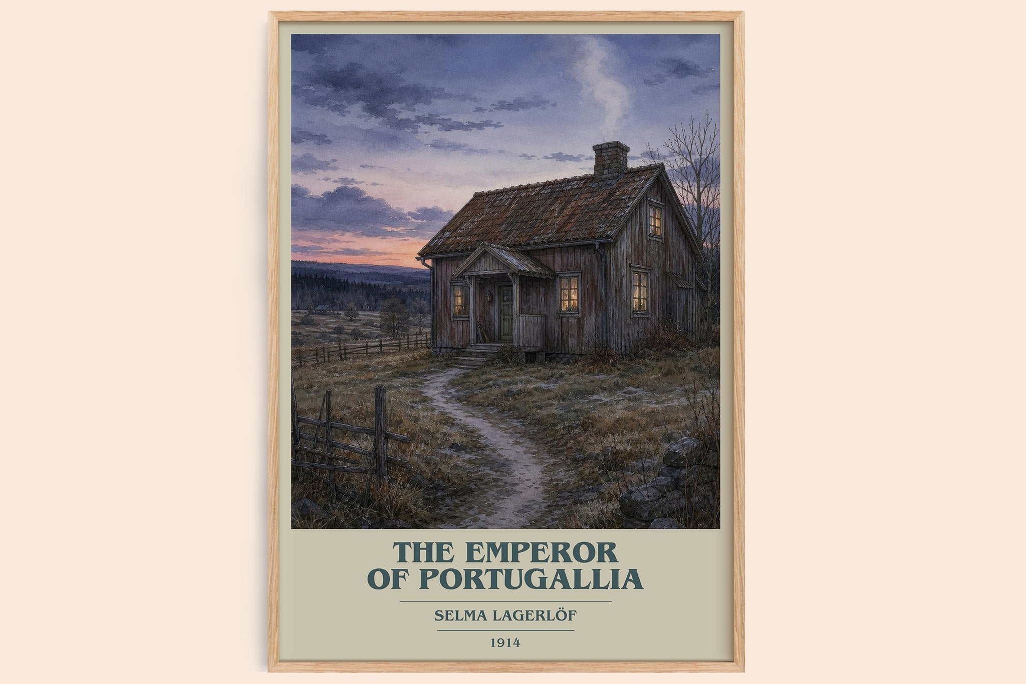 The Emperor of Portugallia Book Cover Poster by Selma Lagerlöf
