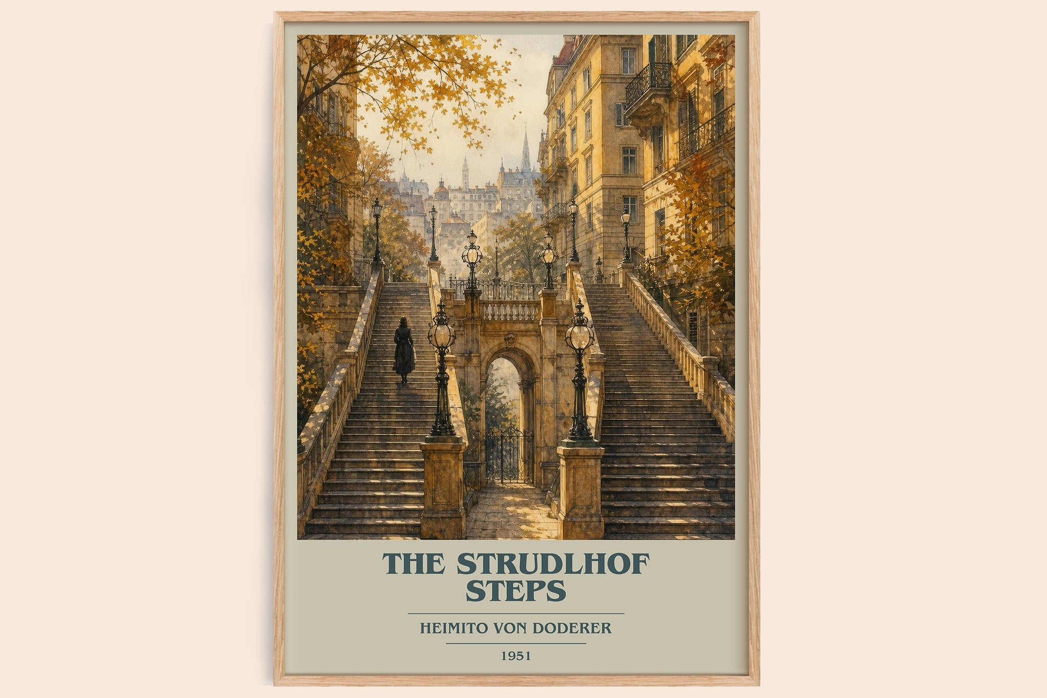 The Strudlhof Steps Book Cover Poster by Heimito von Doderer