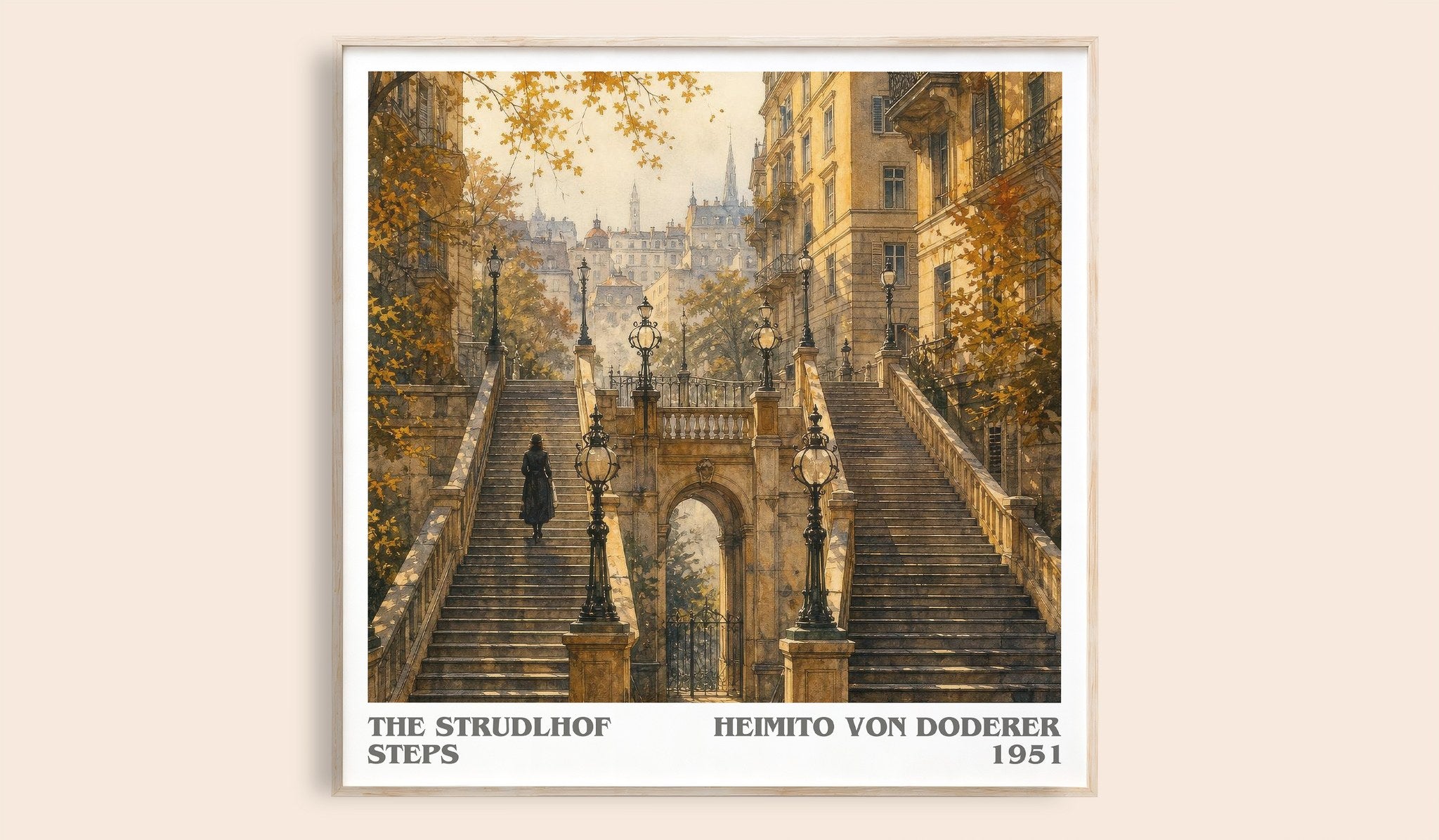 The Strudlhof Steps Literary Art Print by Heimito von Doderer