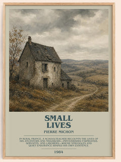 Small Lives Bookish Wall Art by Pierre Michon – framed poster