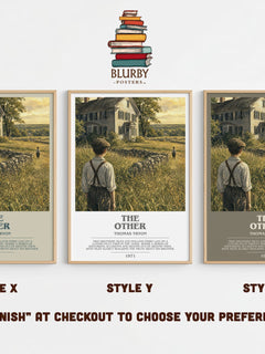 The Other Bookish Wall Art by Thomas Tryon – Style X, Y and Z side by side – choose your finish