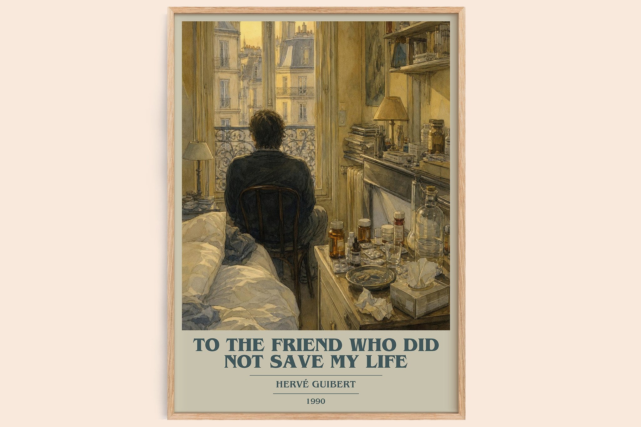 To The Friend Who Did Not Save My Life Book Cover Poster by H. Guibert