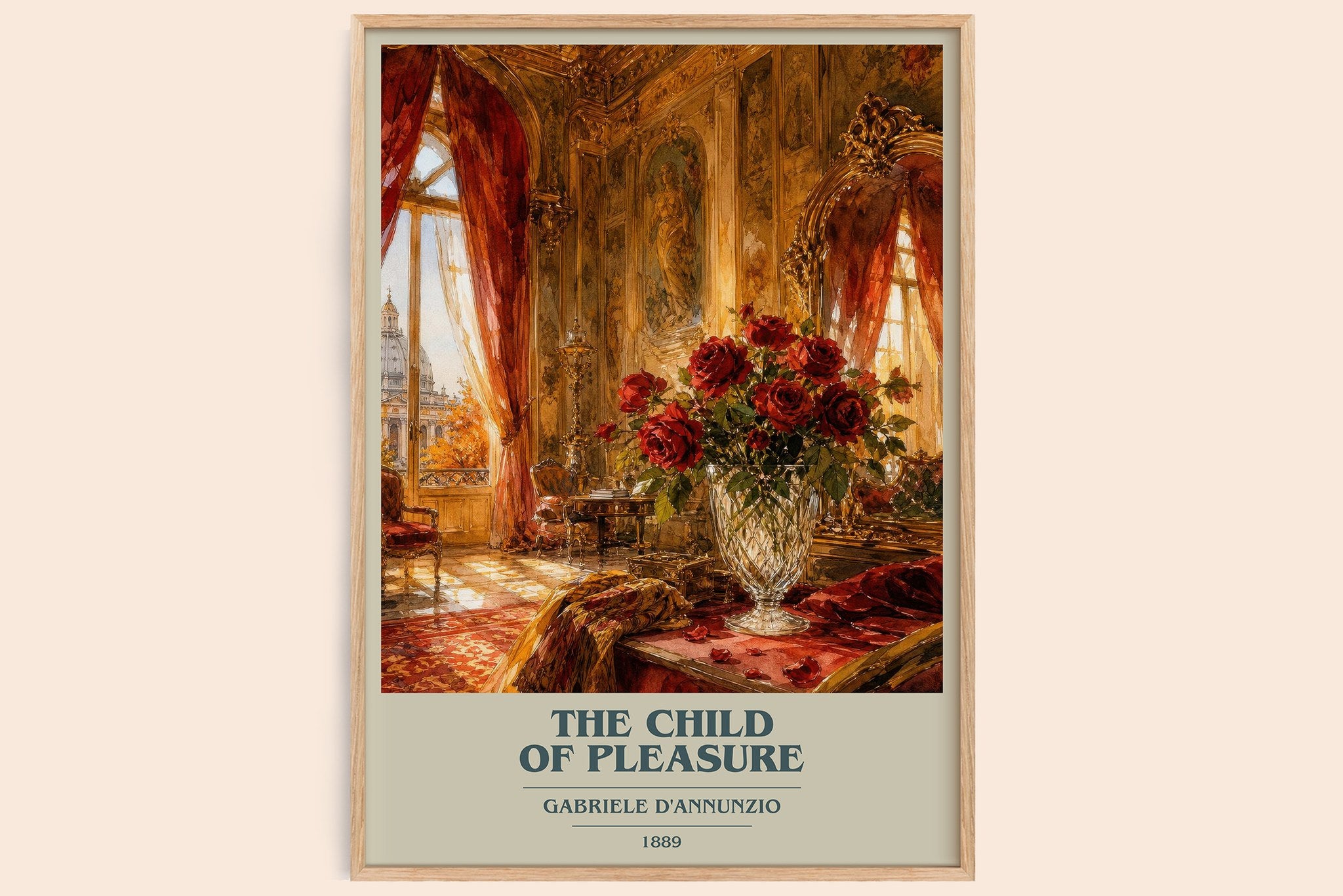 The Child Of Pleasure Book Cover Poster by Gabriele D'Annunzio