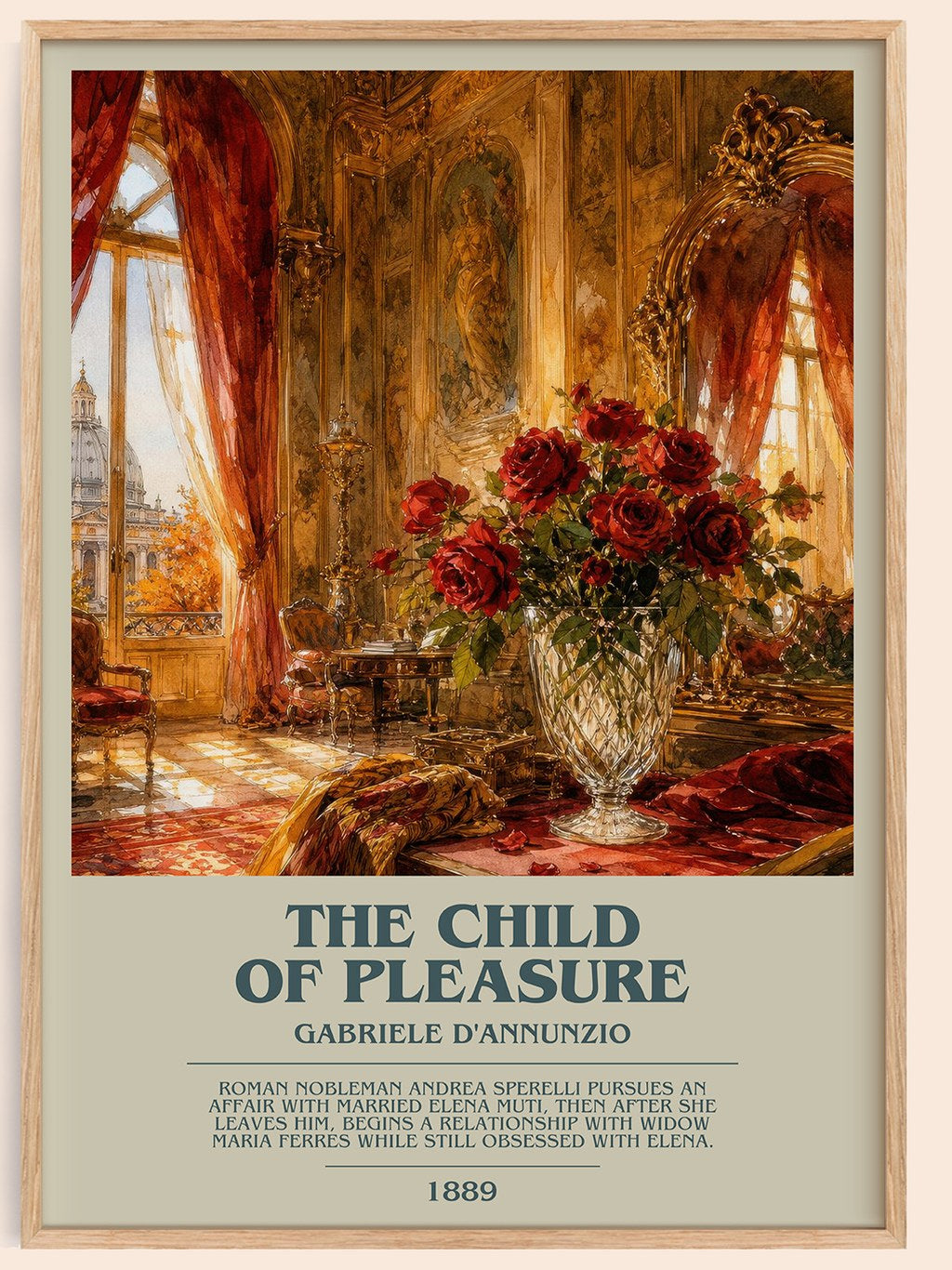The Child Of Pleasure Bookish Wall Art by Gabriele D'Annunzio – framed poster