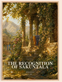 The Recognition of Sakuntala watercolour book poster by Kālidāsa – framed literary art print
