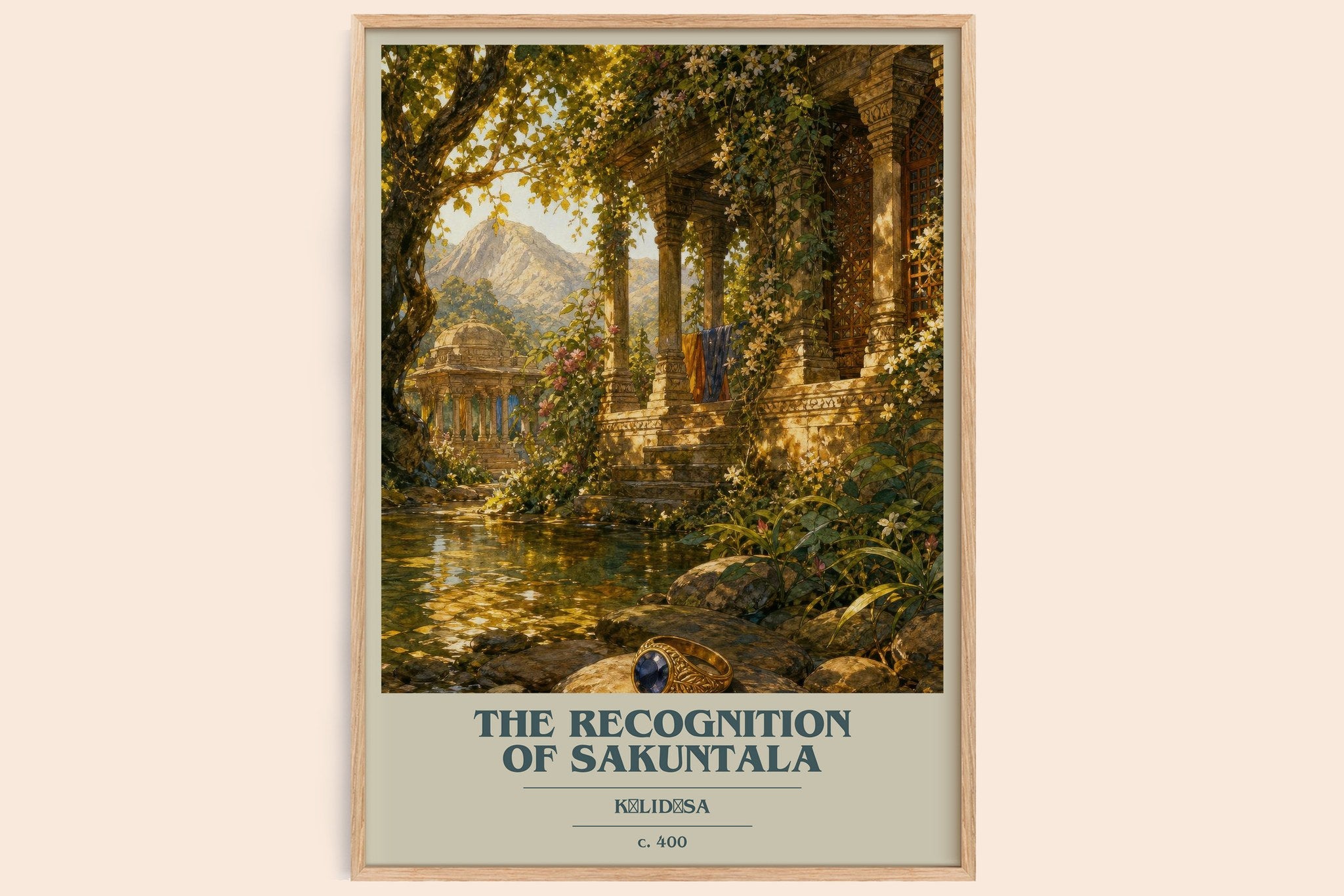 The Recognition of Sakuntala Book Cover Poster by Kālidāsa