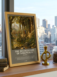 The Recognition of Sakuntala bookish poster colour and style options – Kālidāsa book art