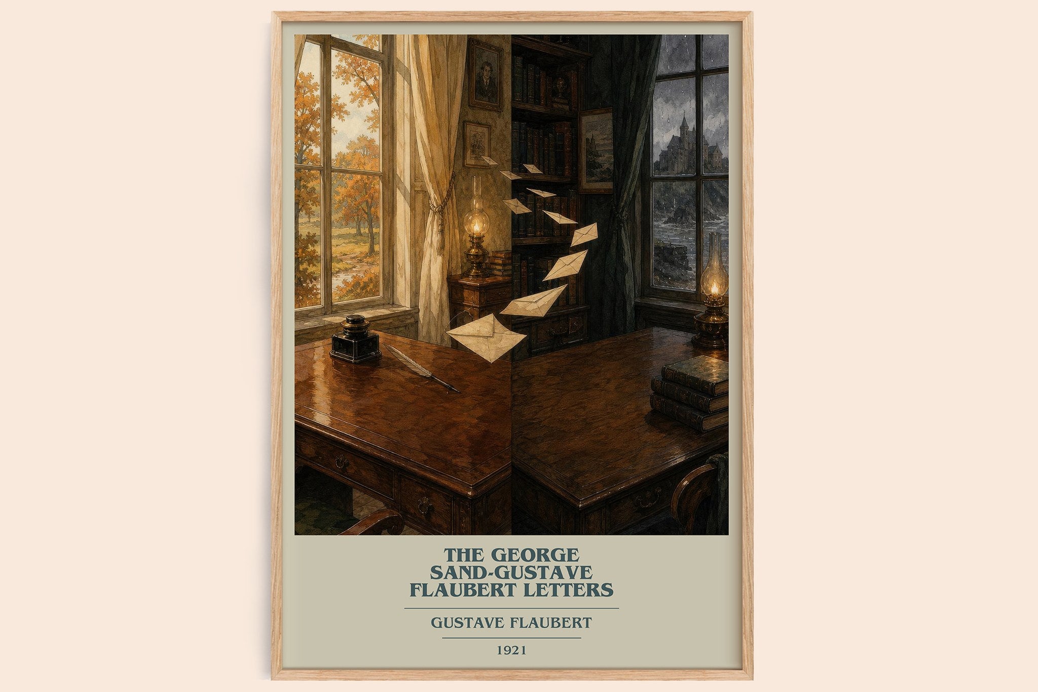 George Sand-Gustave Flaubert Letters Book Cover Poster by G. Flaubert