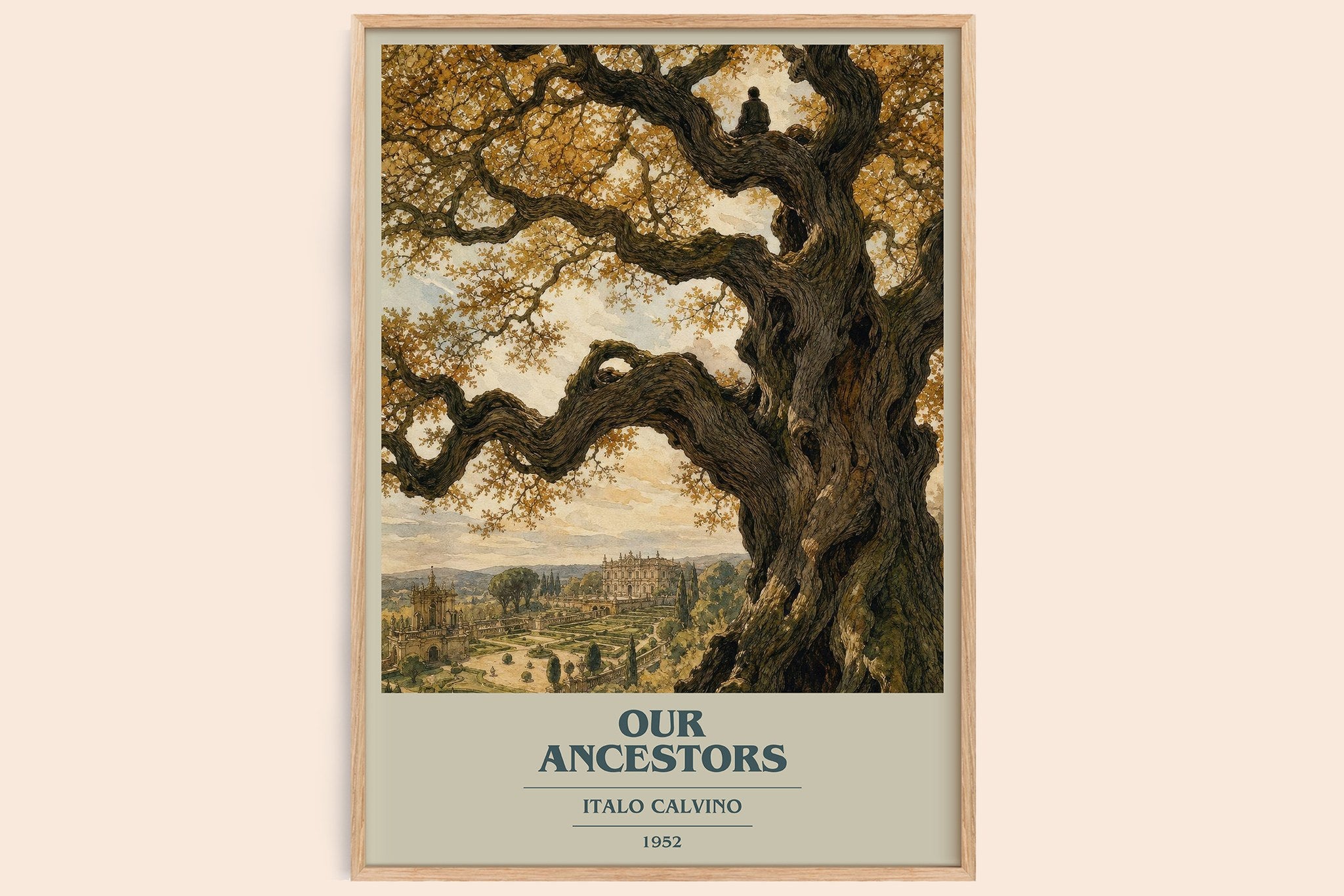 Our Ancestors Book Cover Poster by Italo Calvino