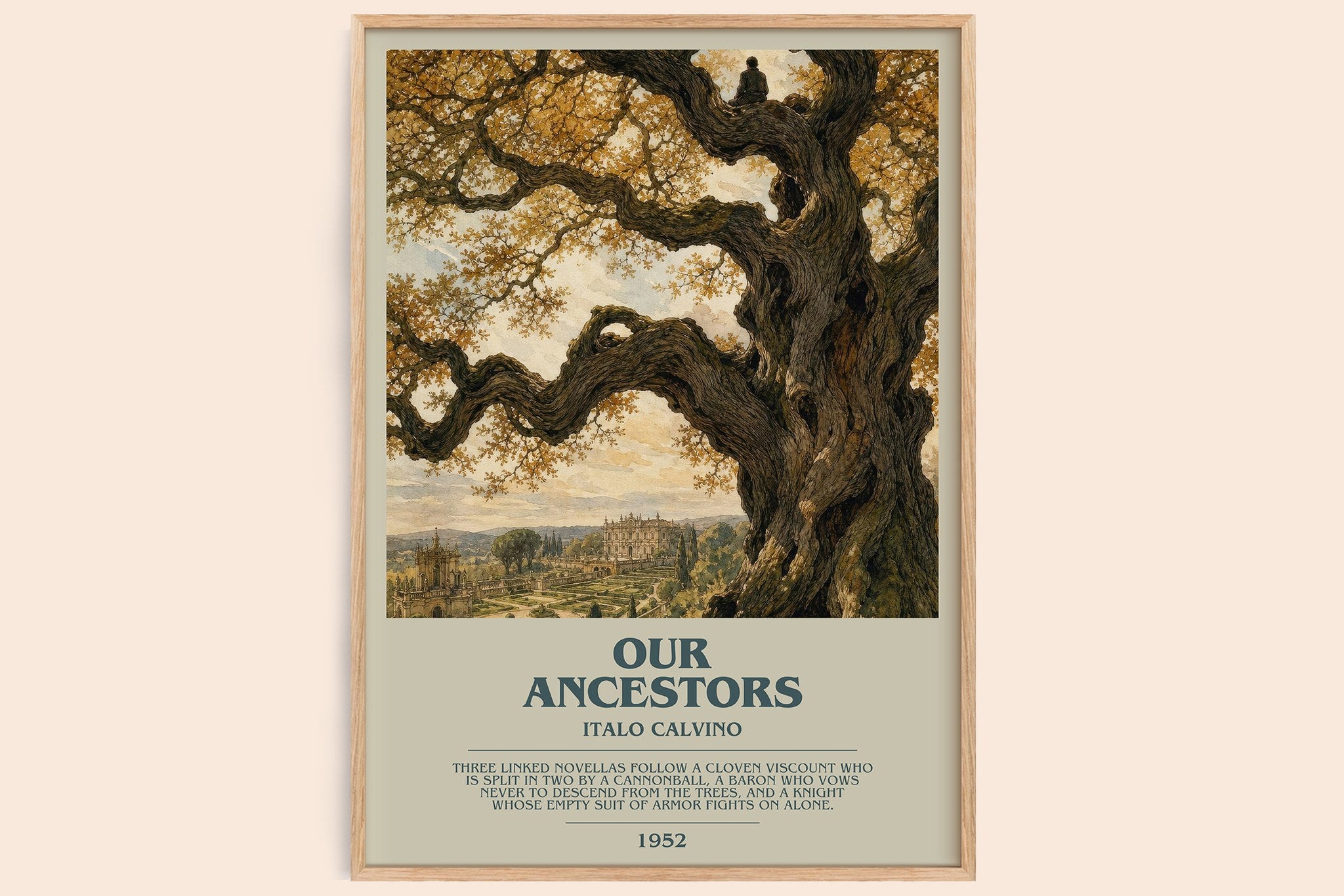 Our Ancestors Bookish Wall Art by Italo Calvino