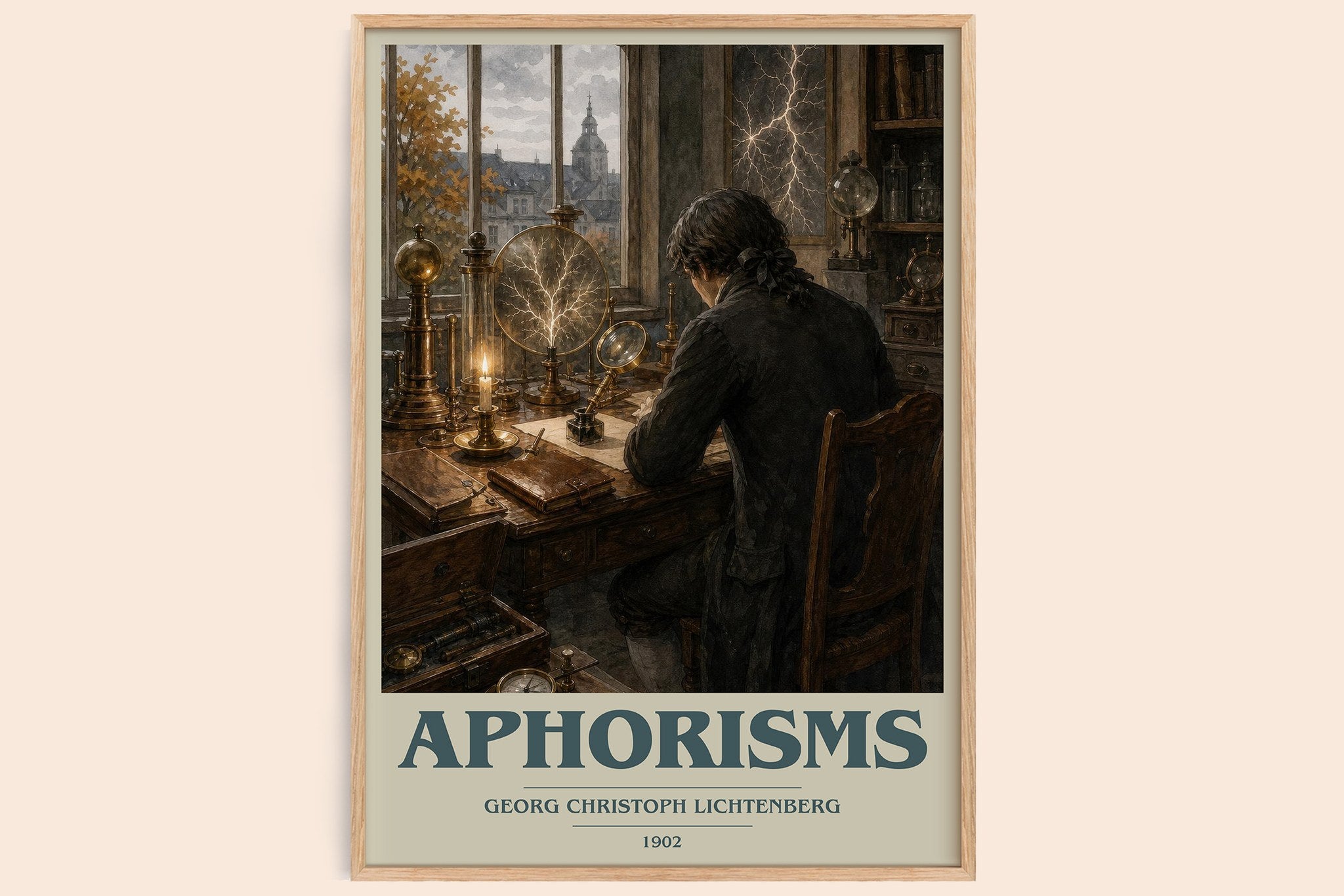 Aphorisms Book Cover Poster by Georg Christoph Lichtenberg
