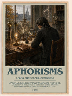 Aphorisms Bookish Wall Art by Georg Christoph Lichtenberg – framed poster