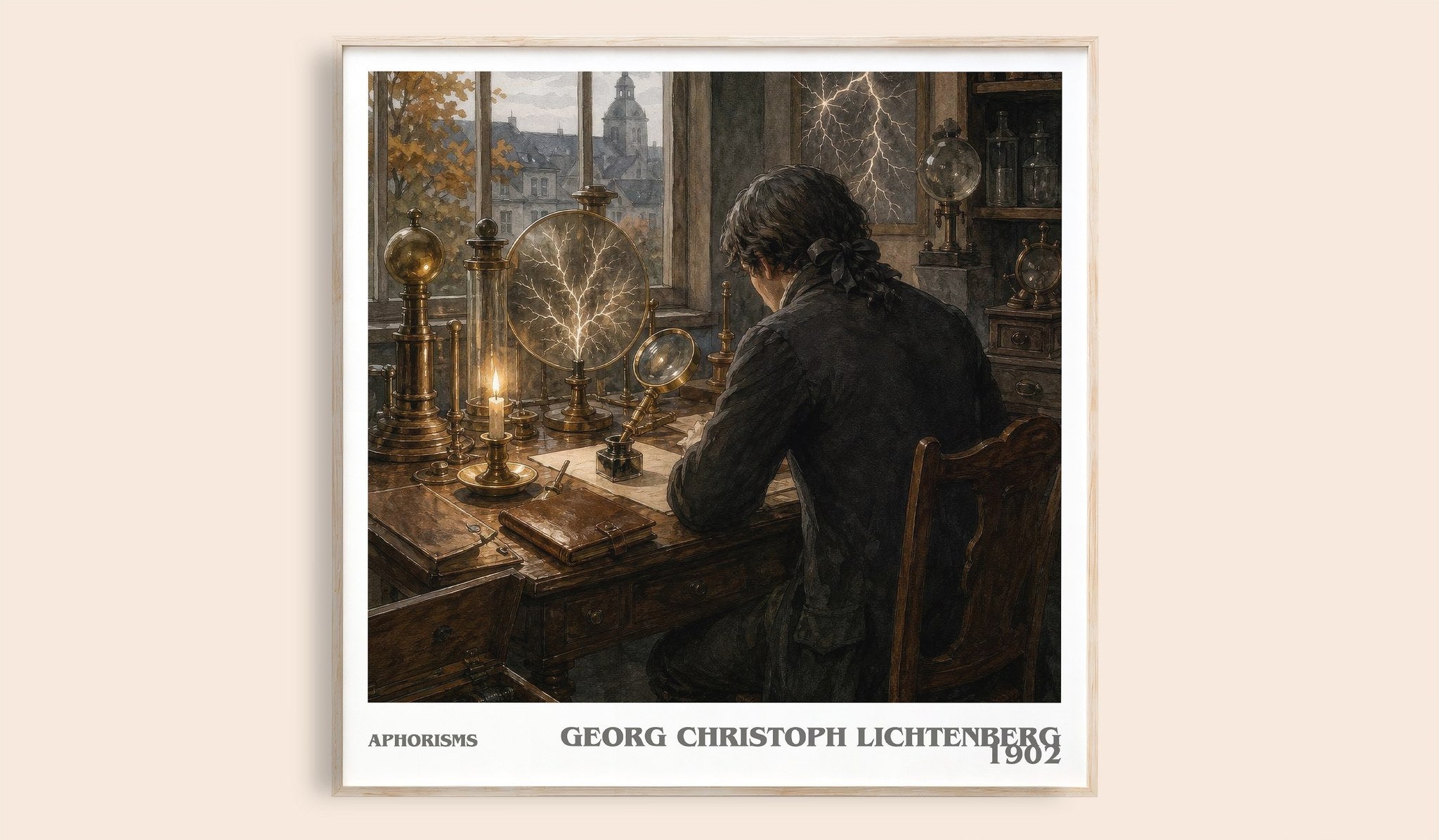 Aphorisms Literary Art Print by Georg Christoph Lichtenberg