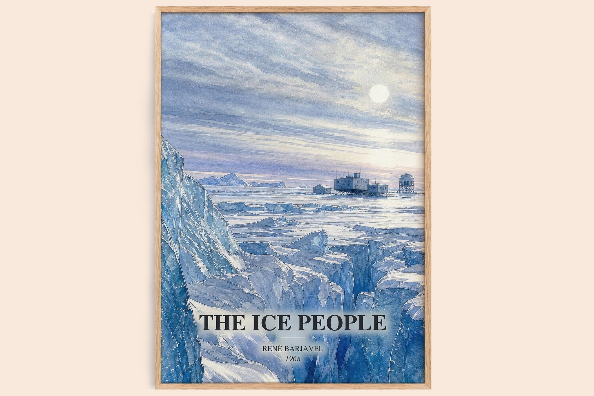 The Ice People Book Watercolour Illustration by René Barjavel