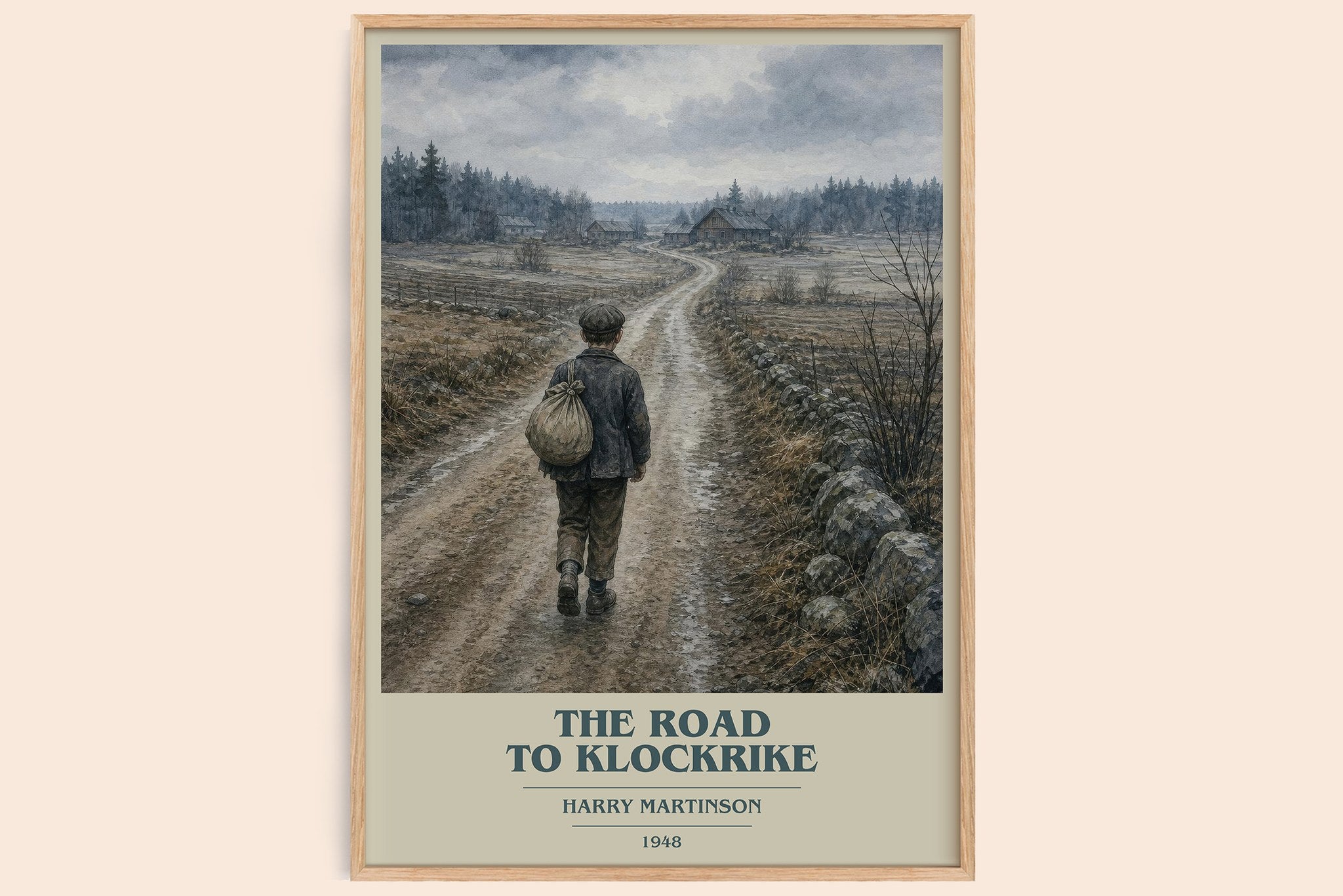 The Road to Klockrike Book Cover Poster by Harry Martinson