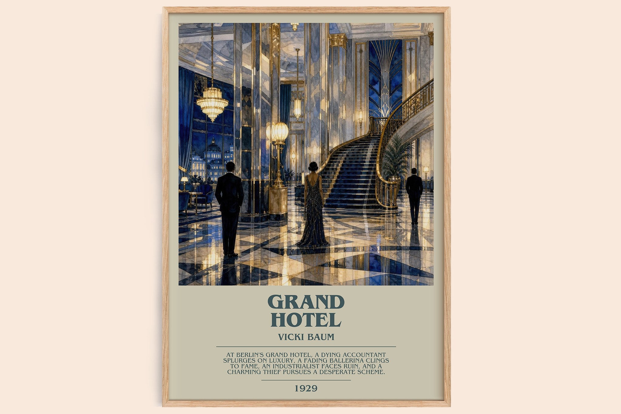 Grand Hotel Bookish Wall Art by Vicki Baum