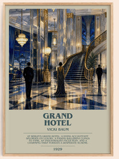 Grand Hotel Bookish Wall Art by Vicki Baum – framed poster