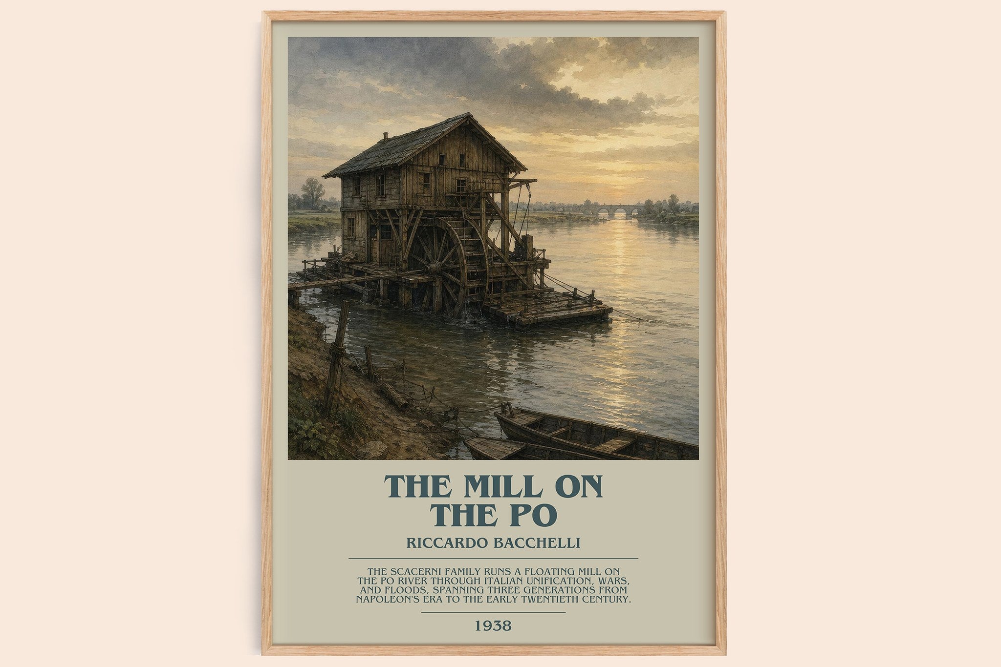 The Mill On The Po Bookish Wall Art by Riccardo Bacchelli
