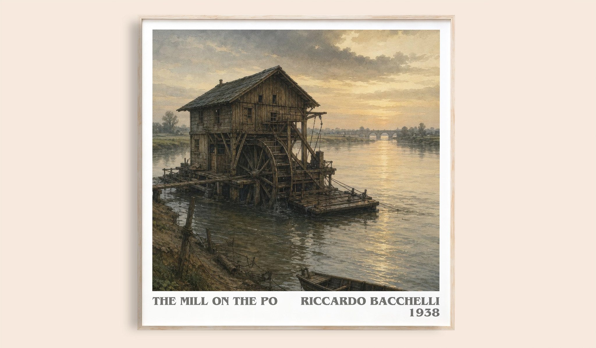 The Mill On The Po Literary Art Print by Riccardo Bacchelli