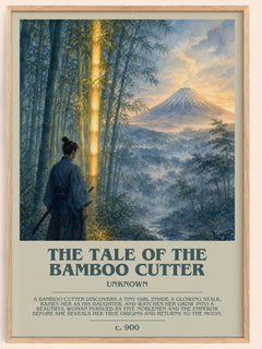 The Tale of the Bamboo Cutter bookish book poster by Unknown – framed literary art print