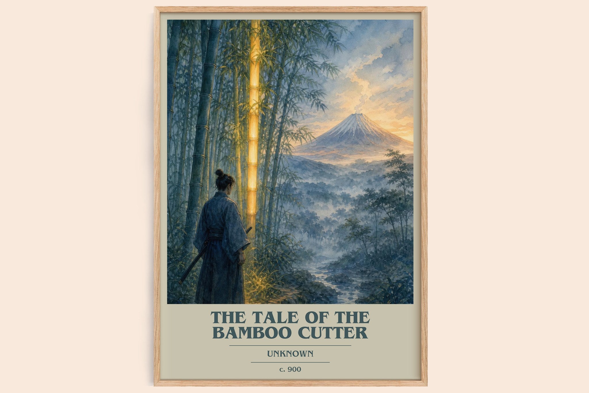 The Tale of the Bamboo Cutter Book Cover Poster by Unknown