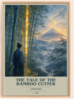 The Tale of the Bamboo Cutter book cover book poster by Unknown – framed literary art print