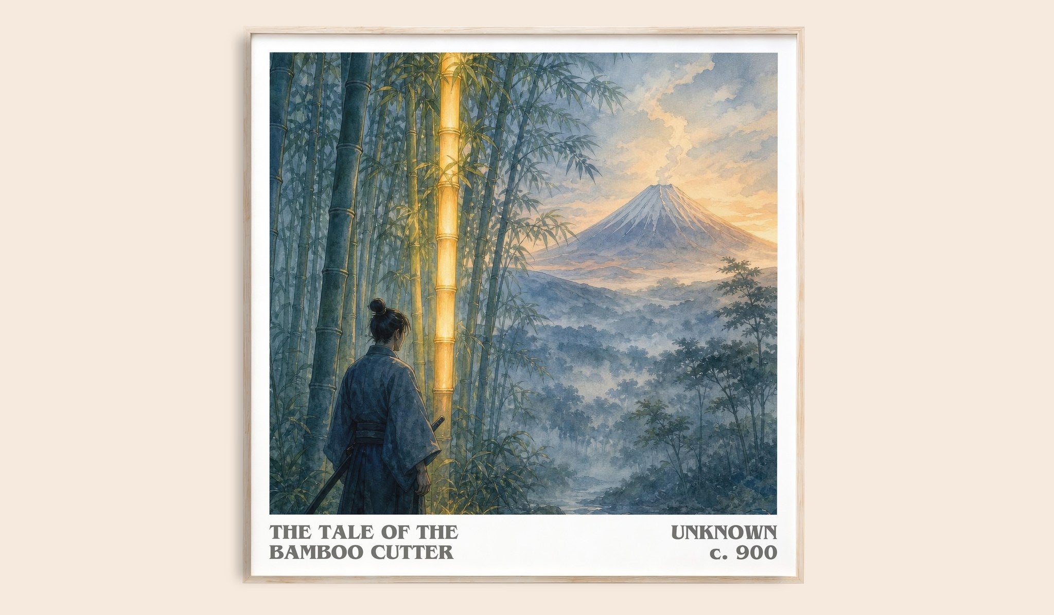 The Tale of the Bamboo Cutter Literary Art Print by Unknown